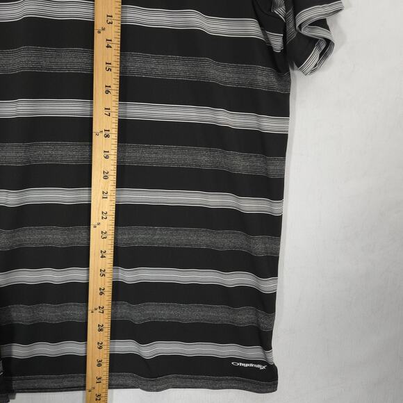 Oakley Polo Mens Extra Large Black Gray Striped Hydrolix Performance Golf Shirt - Picture 10 of 13